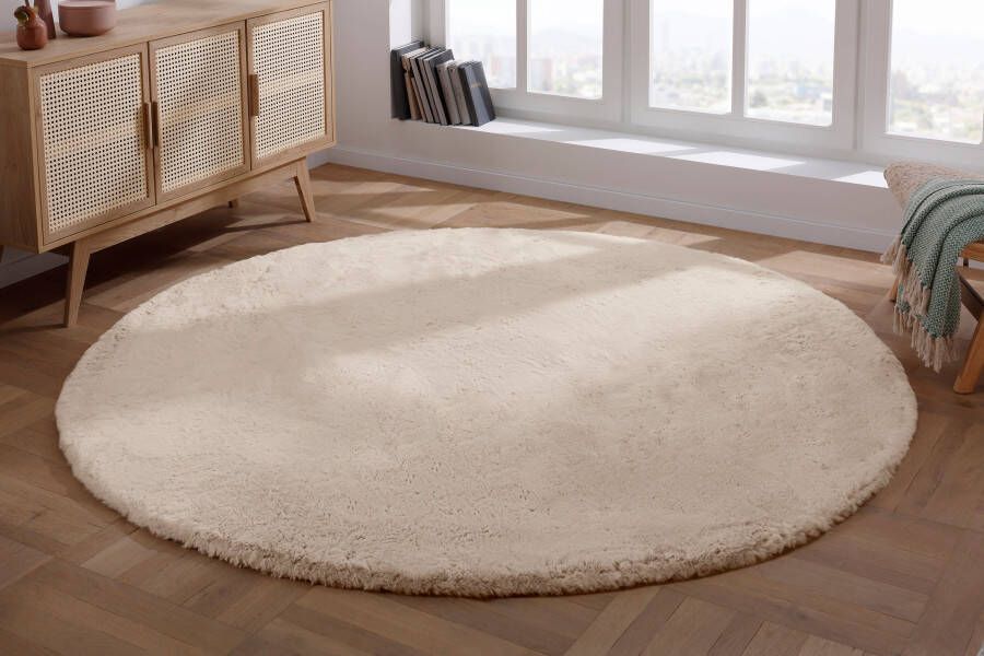 My home Vachtvloerkleed Rabbit imitatiebont konijnenbont-gevoel microvezel bijzonder hoog en pluizig woonkamer slaapkamer kinderkamer - Foto 7