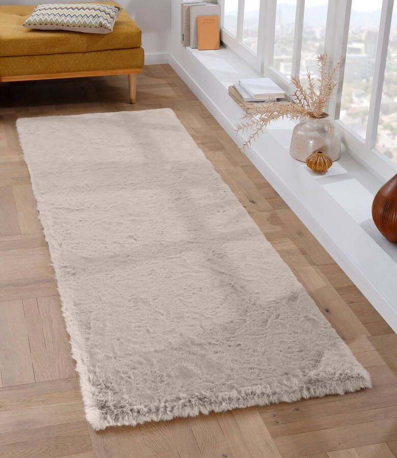 My home Vachtvloerkleed Rabbit imitatiebont konijnenbont-gevoel microvezel bijzonder hoog en fluffy woonkamer slaapkamer gang loper - Foto 9