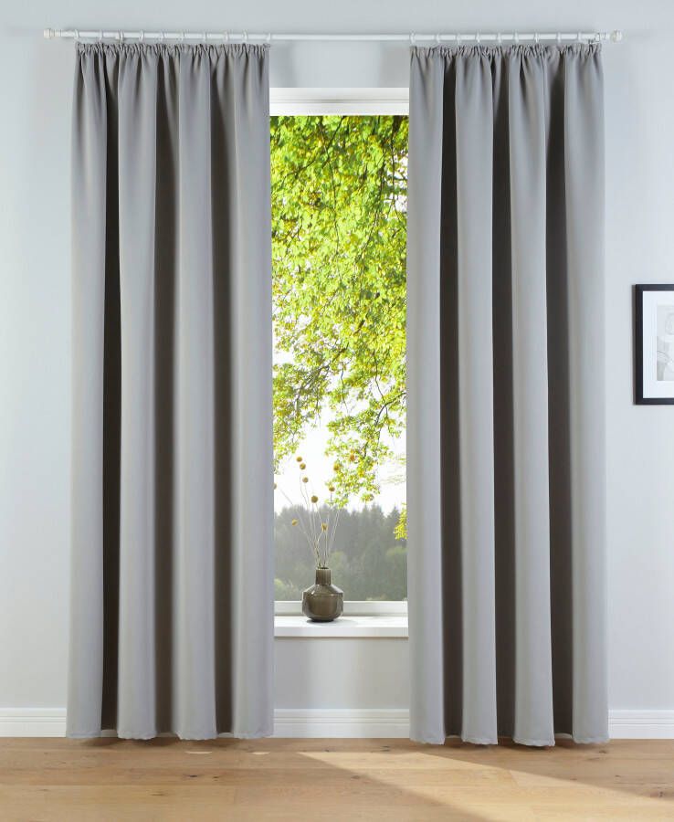 My home Verduisteringsgordijn Solana gordijnen met rimpelband overgordijnen woonkamer modern 2-delige set verduisteringsgordijnen met thermofunctie bestseller effen (2 stuks) - Foto 8