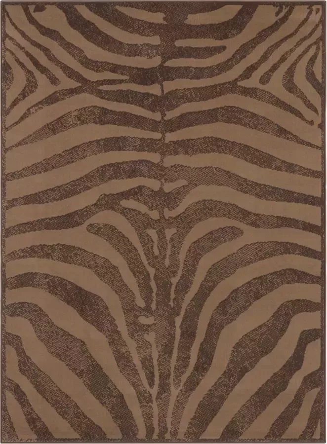My home Vloerkleed Rufus Korte pool zebra look gestreept afgehecht robuust gemakkelijk in onderhoud