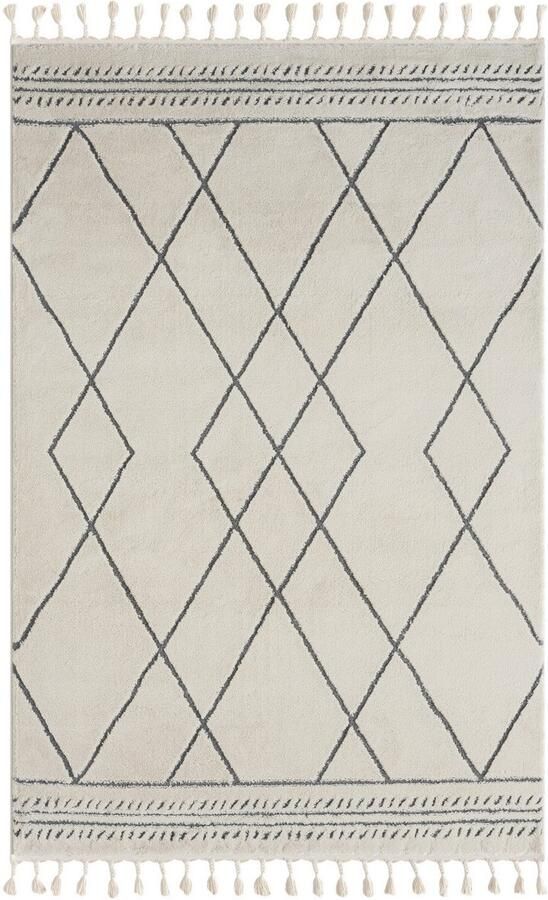 Myflair Möbel & Accessoires Hoogpolig vloerkleed Marokkaans Design MAGAZIJNOPRUIMING! modern marokkaans ontwerp ruitenpatroon zacht met franjes - Foto 7