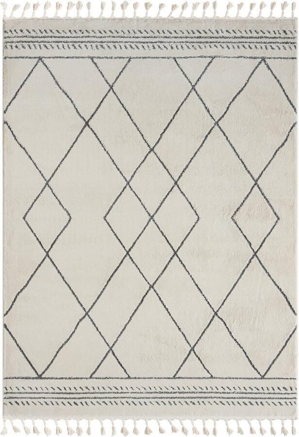 Myflair Möbel & Accessoires Hoogpolig vloerkleed Marokkaans Design MAGAZIJNOPRUIMING! modern marokkaans ontwerp ruitenpatroon zacht met franjes - Foto 7