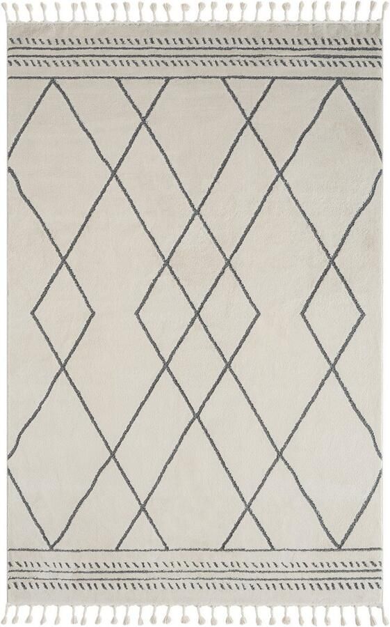 Myflair Möbel & Accessoires Hoogpolig vloerkleed Marokkaans Design MAGAZIJNOPRUIMING! modern marokkaans ontwerp ruitenpatroon zacht met franjes - Foto 7