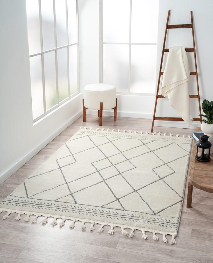 Myflair Möbel & Accessoires Hoogpolig vloerkleed Marokkaans Design MAGAZIJNOPRUIMING! modern marokkaans ontwerp ruitenpatroon zacht met franjes - Foto 8