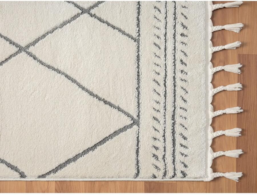 Myflair Möbel & Accessoires Hoogpolig vloerkleed Marokkaans Design MAGAZIJNOPRUIMING! modern marokkaans ontwerp ruitenpatroon zacht met franjes - Foto 2