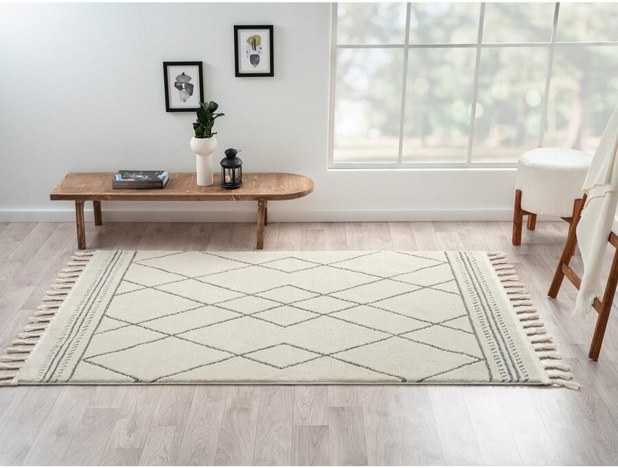 Myflair Möbel & Accessoires Hoogpolig vloerkleed Marokkaans Design MAGAZIJNOPRUIMING! modern marokkaans ontwerp ruitenpatroon zacht met franjes - Foto 5