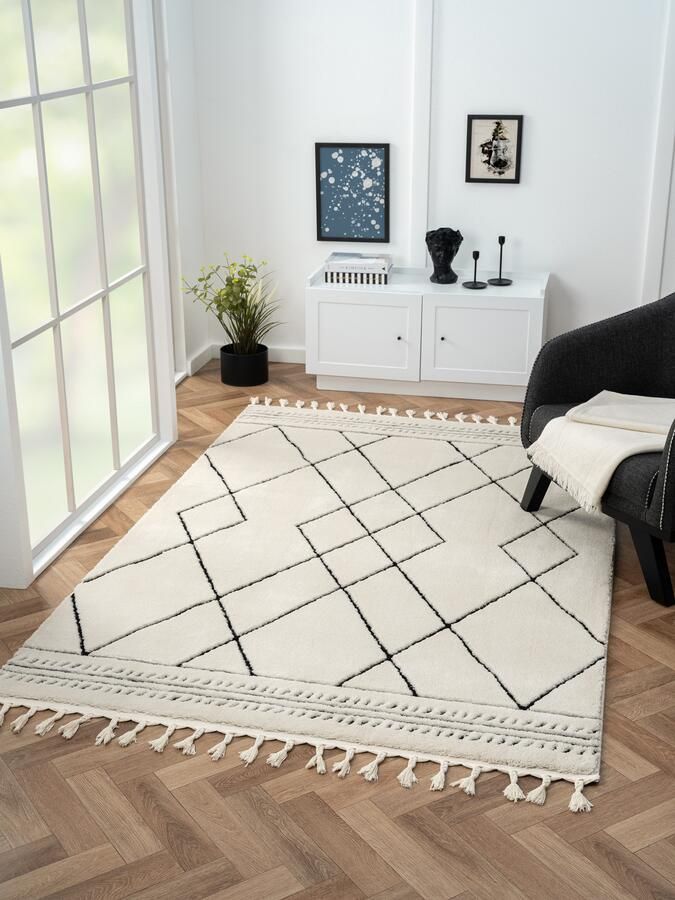 Myflair Möbel & Accessoires Hoogpolig vloerkleed Marokkaans Design MAGAZIJNOPRUIMING! modern marokkaans ontwerp ruitenpatroon zacht door hoogpolig - Foto 8