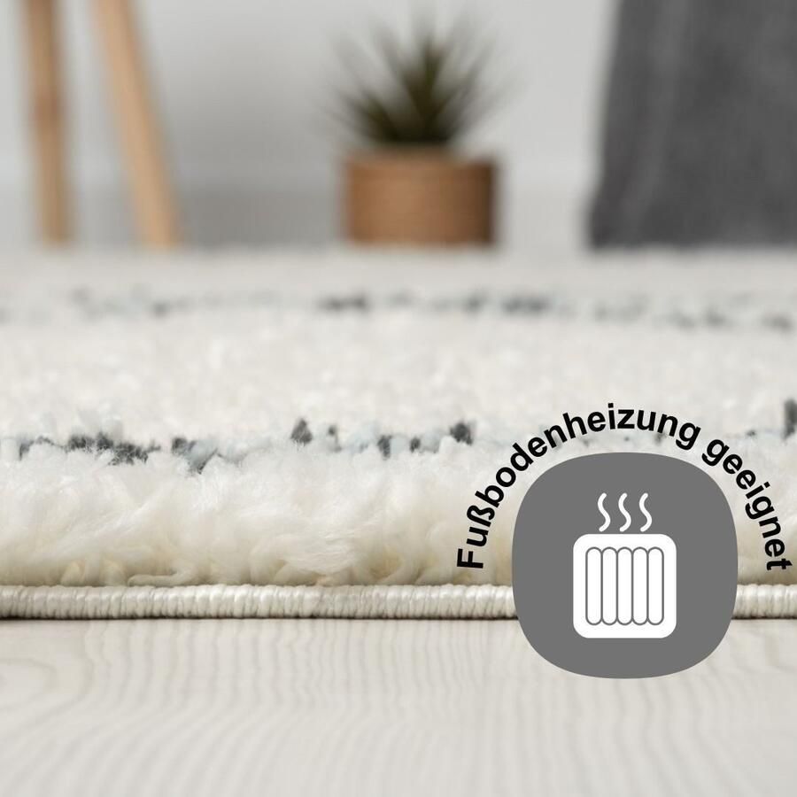 Myflair Möbel & Accessoires Hoogpolig vloerkleed My Shaggy Raute Shaggy Scandi ruiten ontwerp licht glanzend extra fluffy - Foto 1
