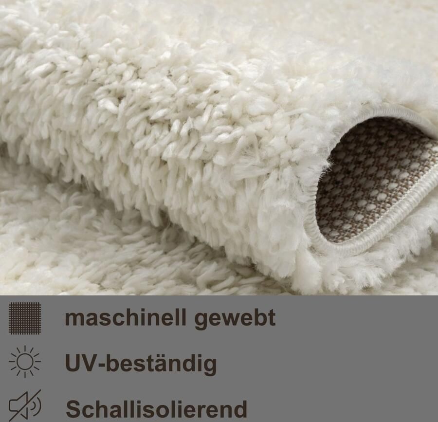 Myflair Möbel & Accessoires Hoogpolig vloerkleed My Shaggy uni kleuren licht glanzend microvezel extra fluffy - Foto 3
