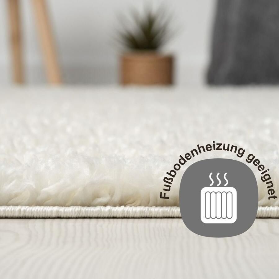 Myflair Möbel & Accessoires Hoogpolig vloerkleed My Shaggy uni kleuren licht glanzend microvezel extra fluffy - Foto 1