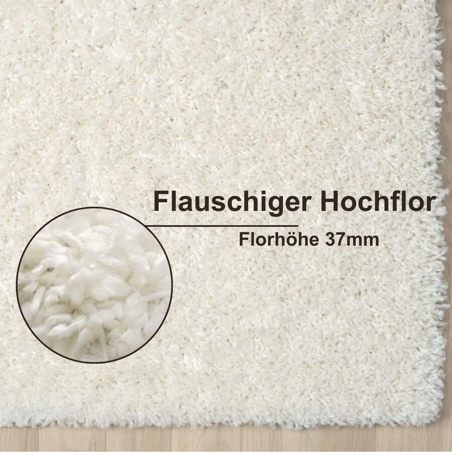 Myflair Möbel & Accessoires Hoogpolig vloerkleed My Shaggy uni kleuren licht glanzend microvezel extra fluffy - Foto 2