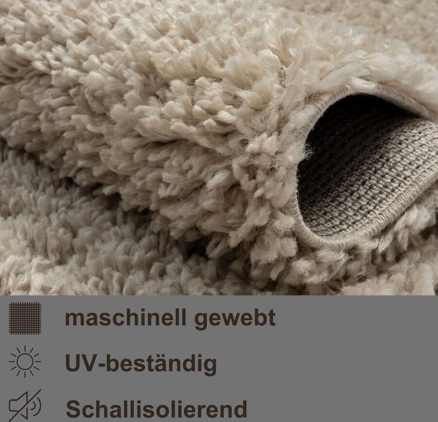 Myflair Möbel & Accessoires Hoogpolig vloerkleed My Shaggy uni kleuren licht glanzend microvezel extra fluffy - Foto 8