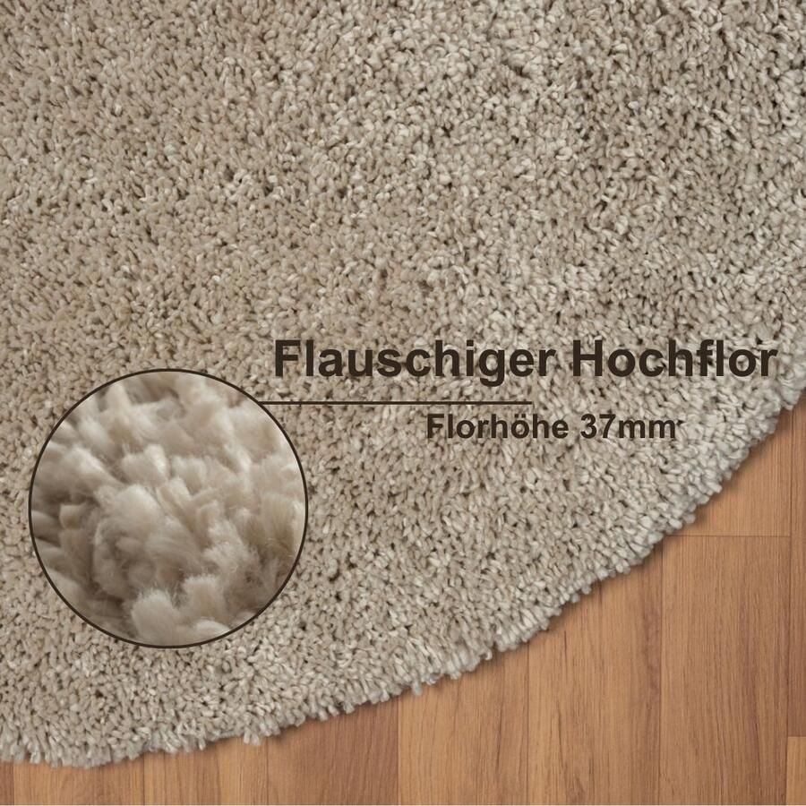 Myflair Möbel & Accessoires Hoogpolig vloerkleed My Shaggy uni kleuren licht glanzend microvezel extra fluffy - Foto 2