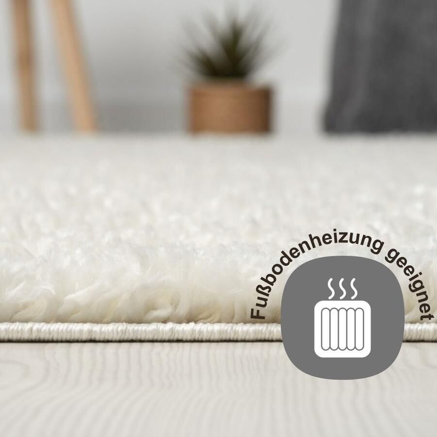 Myflair Möbel & Accessoires Hoogpolig vloerkleed My Shaggy uni kleuren licht glanzend microvezel extra fluffy - Foto 2