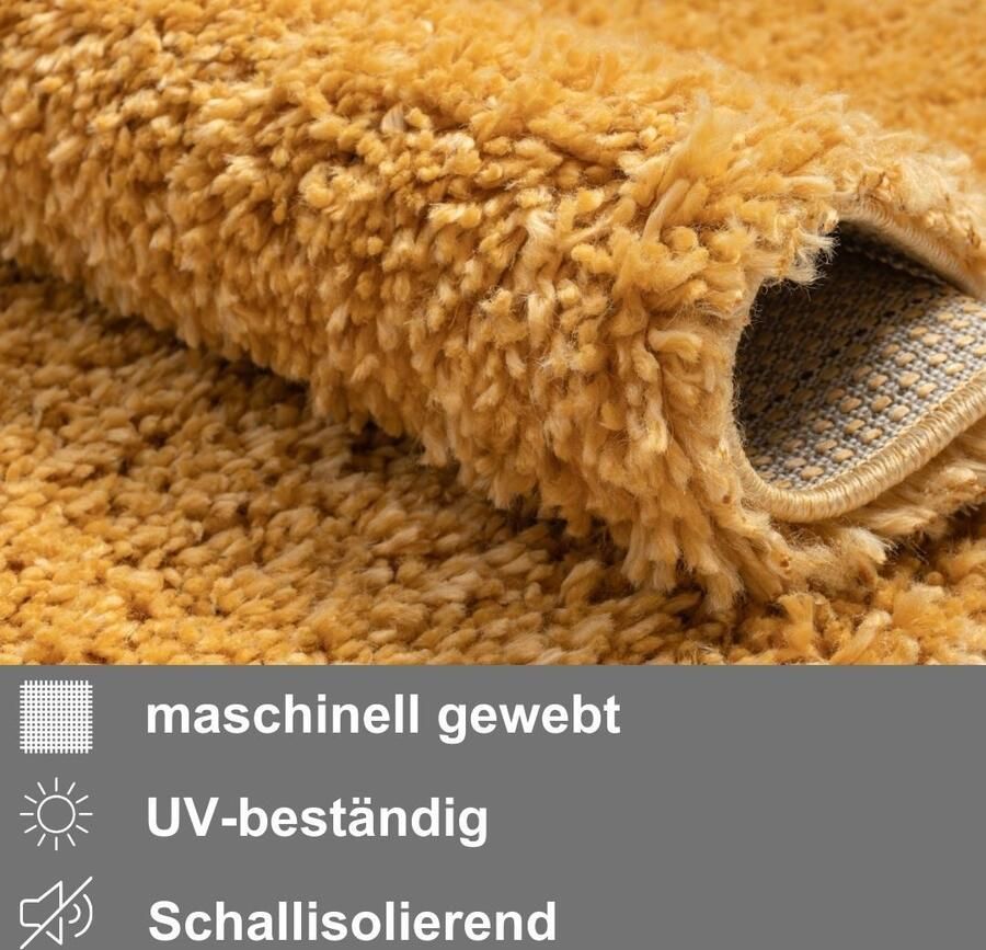 Myflair Möbel & Accessoires Hoogpolig vloerkleed My Shaggy uni kleuren licht glanzend microvezel extra fluffy - Foto 8