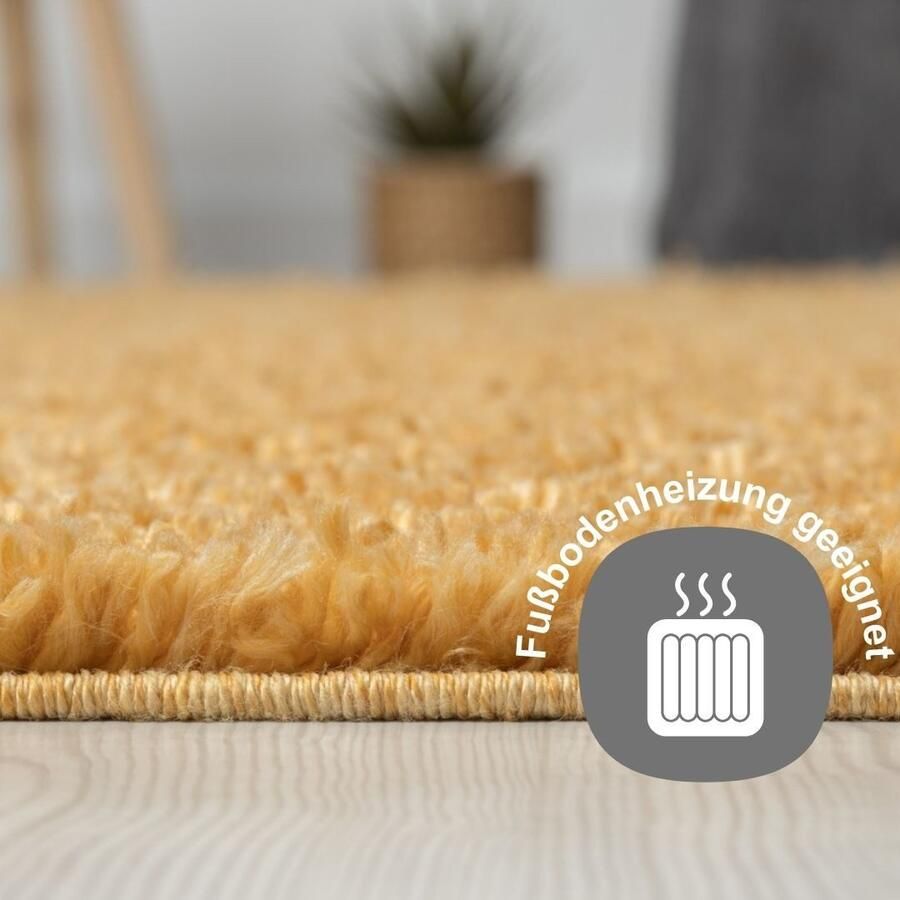 Myflair Möbel & Accessoires Hoogpolig vloerkleed My Shaggy uni kleuren licht glanzend microvezel extra fluffy