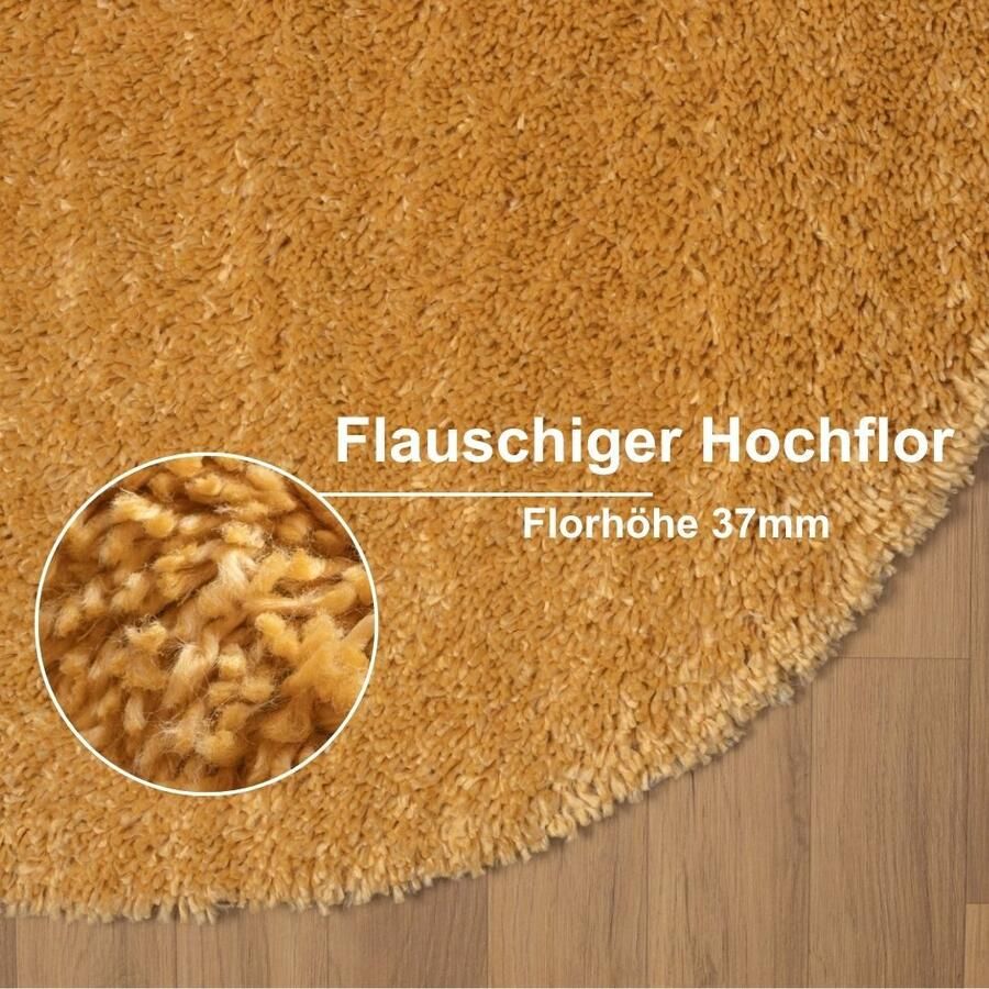Myflair Möbel & Accessoires Hoogpolig vloerkleed My Shaggy uni kleuren licht glanzend microvezel extra fluffy - Foto 2