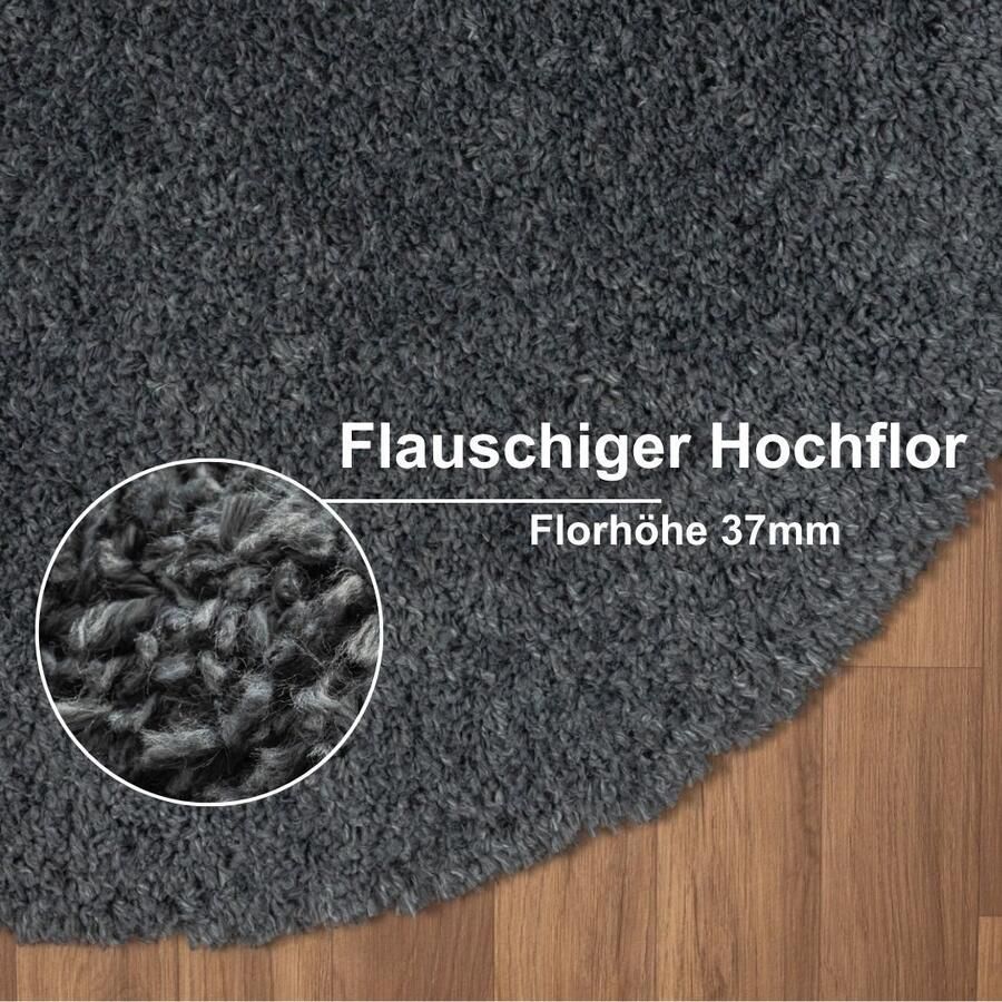 Myflair Möbel & Accessoires Hoogpolig vloerkleed My Shaggy uni kleuren licht glanzend microvezel extra fluffy - Foto 3