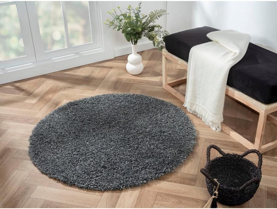 Myflair Möbel & Accessoires Hoogpolig vloerkleed My Shaggy uni kleuren licht glanzend microvezel extra fluffy - Foto 6