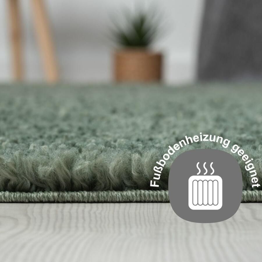Myflair Möbel & Accessoires Hoogpolig vloerkleed My Shaggy uni-kleuren licht glanzend microvezel extra fluffy