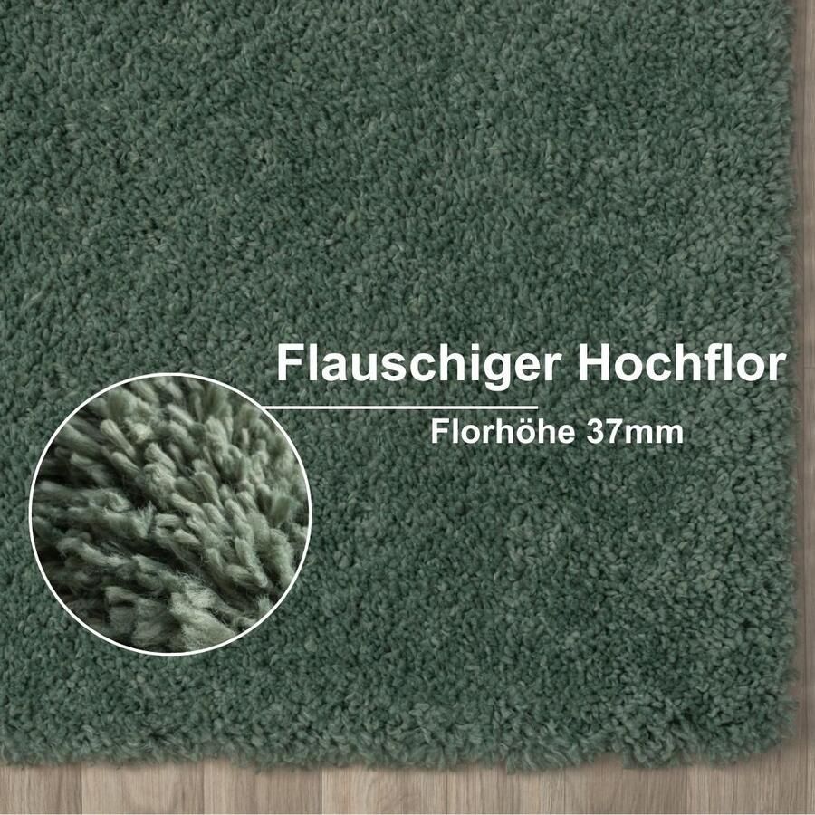 Myflair Möbel & Accessoires Hoogpolig vloerkleed My Shaggy uni-kleuren licht glanzend microvezel extra fluffy - Foto 2