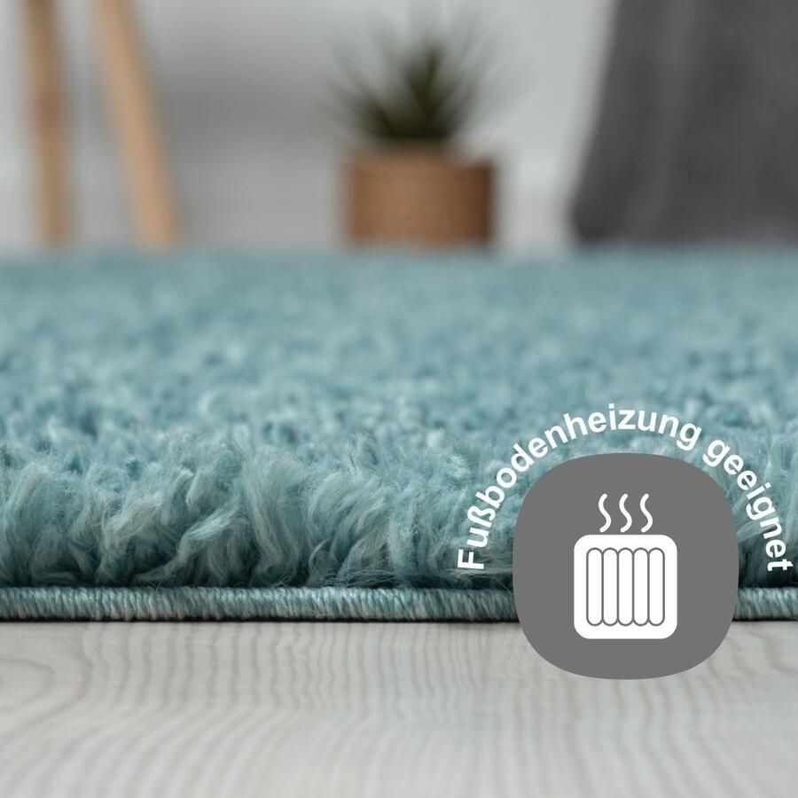 Myflair Möbel & Accessoires Hoogpolig vloerkleed My Shaggy uni kleuren licht glanzend microvezel extra fluffy