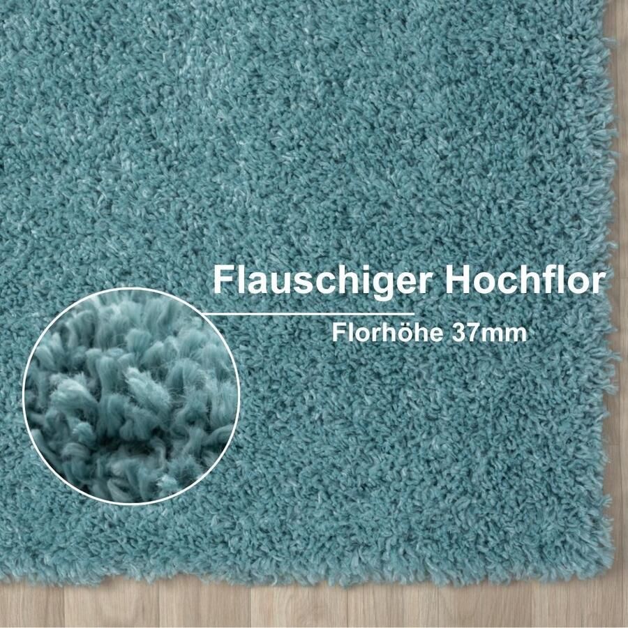 Myflair Möbel & Accessoires Hoogpolig vloerkleed My Shaggy uni kleuren licht glanzend microvezel extra fluffy - Foto 2