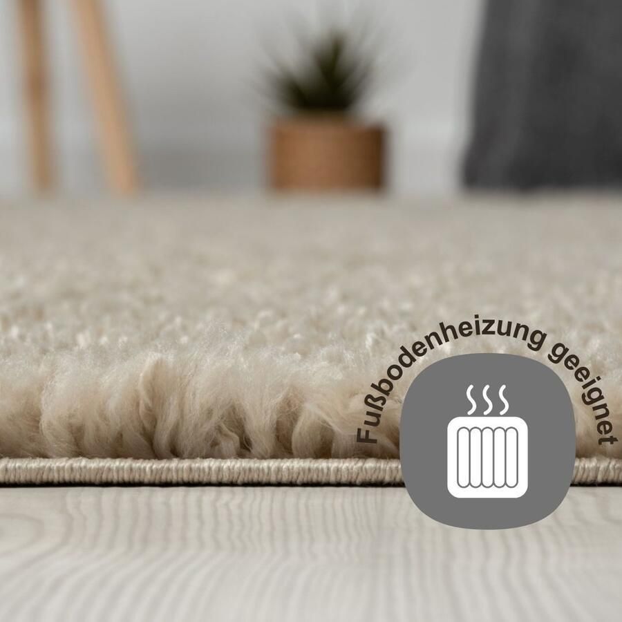 Myflair Möbel & Accessoires Hoogpolig vloerkleed My Shaggy uni kleuren licht glanzend microvezel extra fluffy - Foto 2