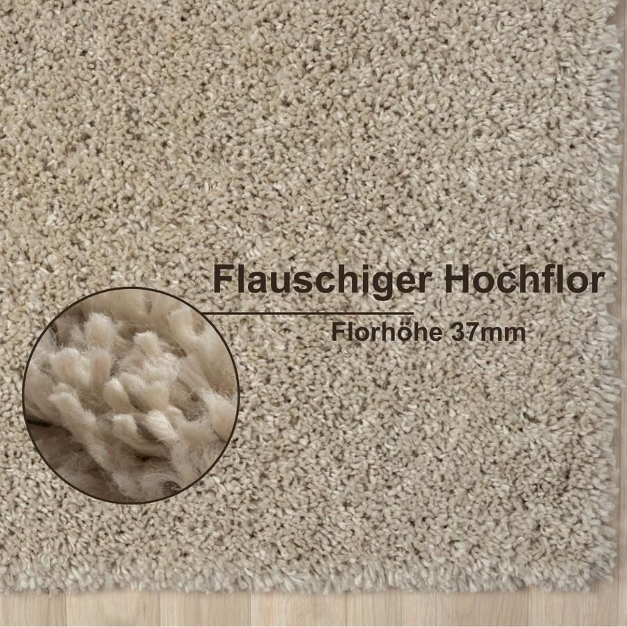 Myflair Möbel & Accessoires Hoogpolig vloerkleed My Shaggy uni kleuren licht glanzend microvezel extra fluffy - Foto 3
