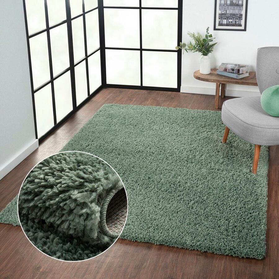 Myflair Möbel & Accessoires Hoogpolig vloerkleed My Shaggy uni-kleuren licht glanzend microvezel extra fluffy - Foto 3