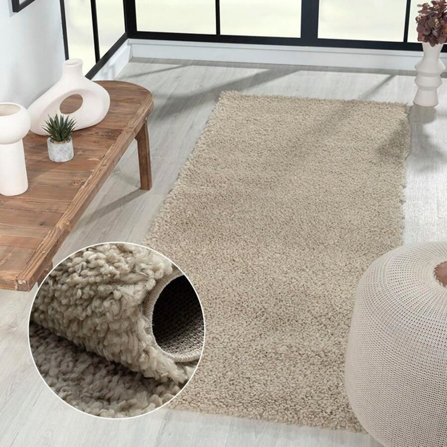 Myflair Möbel & Accessoires Hoogpolig vloerkleed My Shaggy uni kleuren licht glanzend microvezel extra fluffy - Foto 4