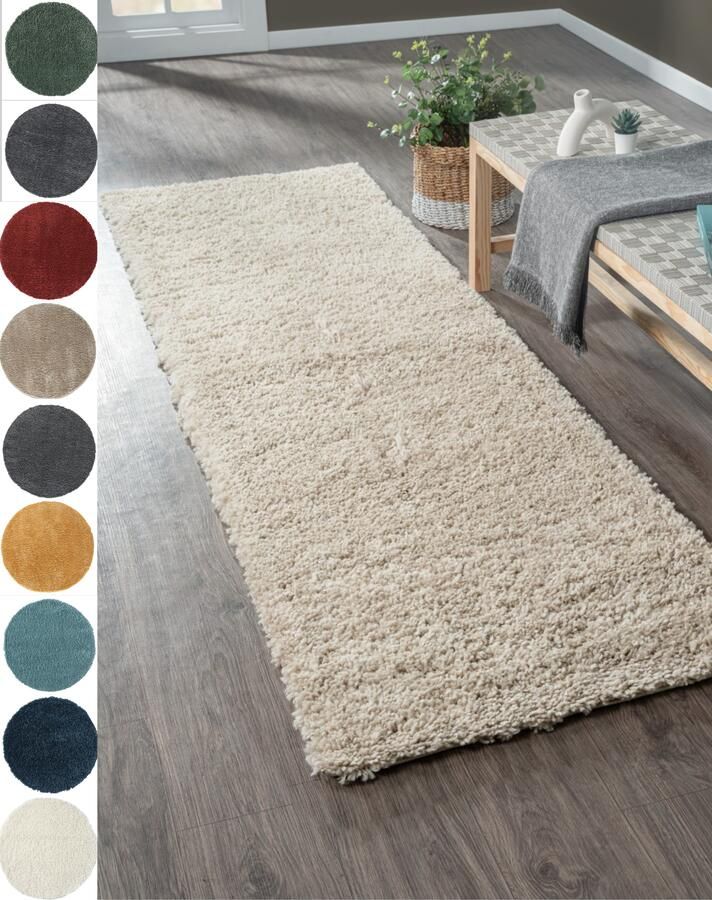 Myflair Möbel & Accessoires Hoogpolig vloerkleed My Shaggy uni kleuren licht glanzend microvezel extra fluffy - Foto 5