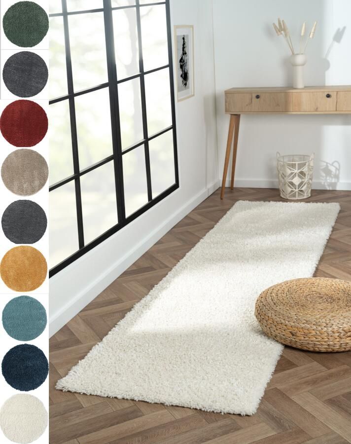 Myflair Möbel & Accessoires Hoogpolig vloerkleed My Shaggy uni kleuren licht glanzend microvezel extra fluffy - Foto 4