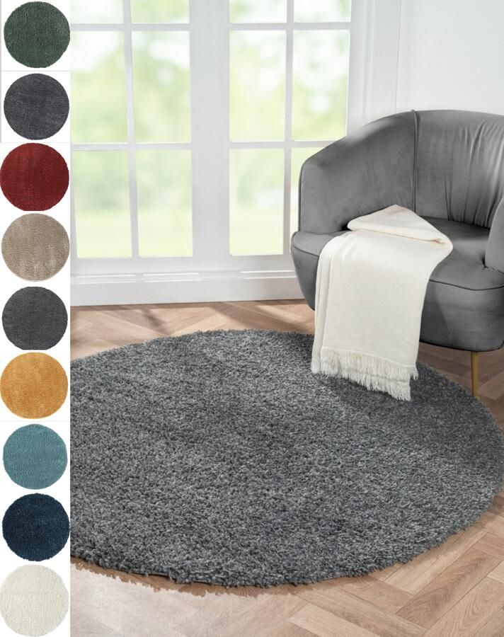 Myflair Möbel & Accessoires Hoogpolig vloerkleed My Shaggy uni kleuren licht glanzend microvezel extra fluffy - Foto 5