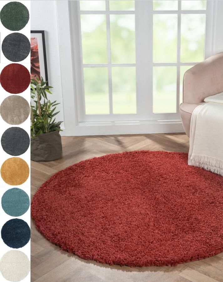 Myflair Möbel & Accessoires Hoogpolig vloerkleed My Shaggy uni kleuren licht glanzend microvezel extra fluffy - Foto 5