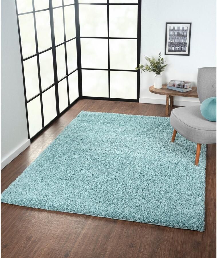 Myflair Möbel & Accessoires Hoogpolig vloerkleed My Shaggy uni-kleuren licht glanzend microvezel extra fluffy