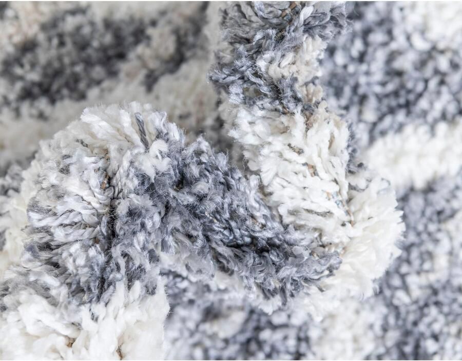 Myflair Möbel & Accessoires Hoogpolig vloerkleed Top Shag MAGAZIJNOPRUIMING! geweven geruit design gemêleerde look zacht & behaaglijk met franje - Foto 3