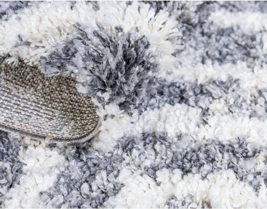 Myflair Möbel & Accessoires Hoogpolig vloerkleed Top Shag MAGAZIJNOPRUIMING! geweven geruit design gemêleerde look zacht & behaaglijk met franje - Foto 4