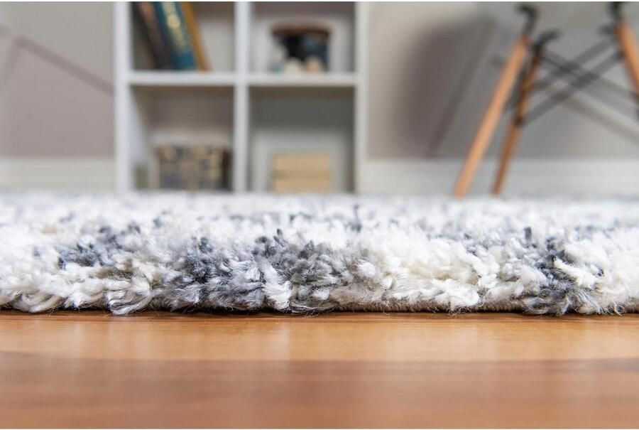 Myflair Möbel & Accessoires Hoogpolig vloerkleed Top Shag MAGAZIJNOPRUIMING! geweven geruit design gemêleerde look zacht & behaaglijk met franje - Foto 6