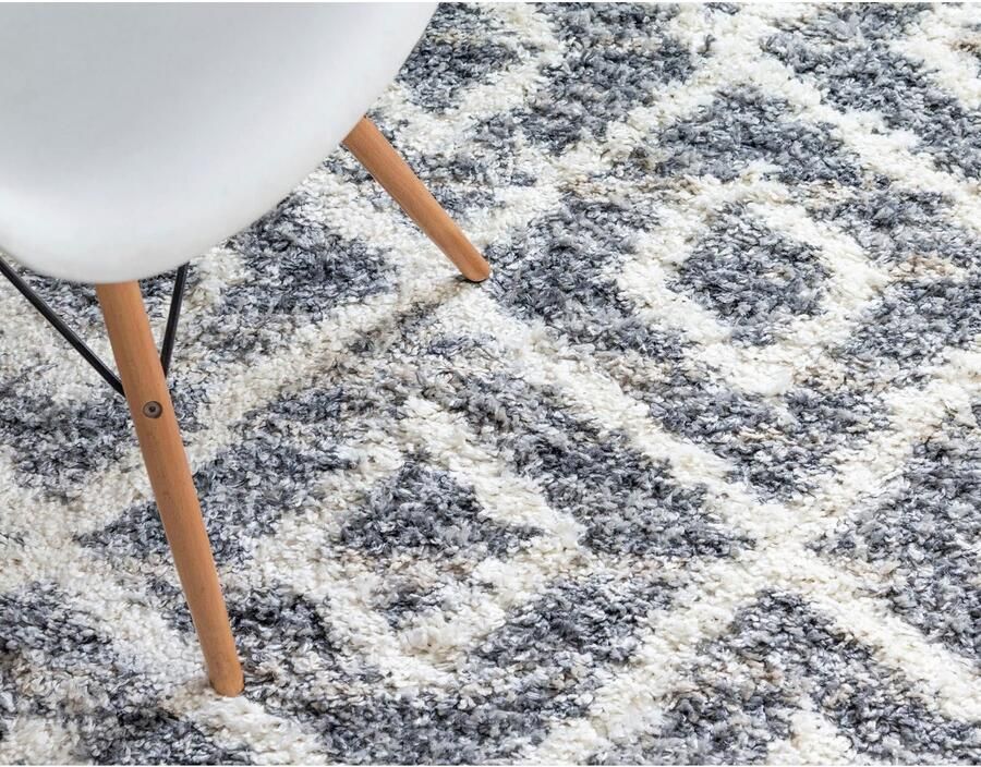 Myflair Möbel & Accessoires Hoogpolig vloerkleed Top Shag MAGAZIJNOPRUIMING! geweven geruit design gemêleerde look zacht & behaaglijk met franje - Foto 5