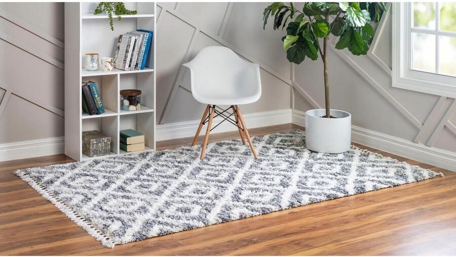 Myflair Möbel & Accessoires Hoogpolig vloerkleed Top Shag MAGAZIJNOPRUIMING! geweven geruit design gemêleerde look zacht & behaaglijk met franje - Foto 9
