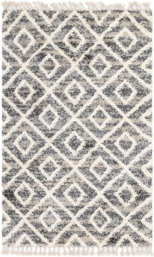 Myflair Möbel & Accessoires Hoogpolig vloerkleed Top Shag MAGAZIJNOPRUIMING! geweven geruit design gemêleerde look zacht & behaaglijk met franje - Foto 7