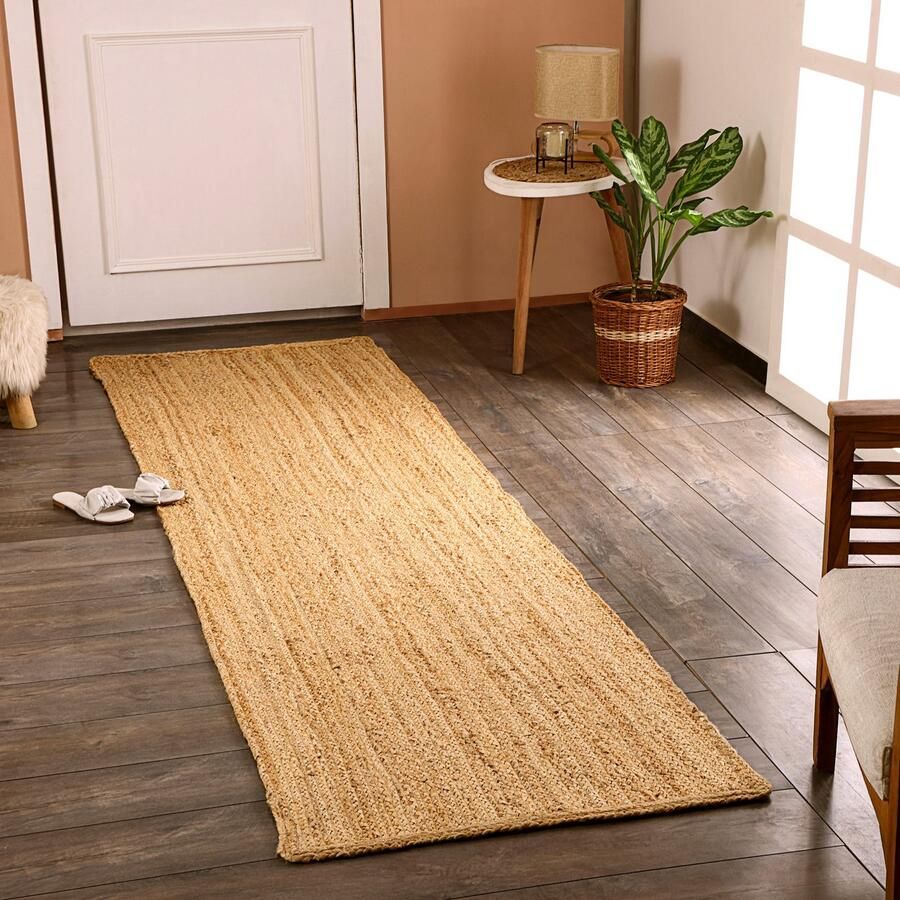 Myflair Möbel & Accessoires Loper Lola Jute tapijt omkeerbaar tapijt handgeweven 100% natuurlijke vezel Boho-stijl - Foto 4