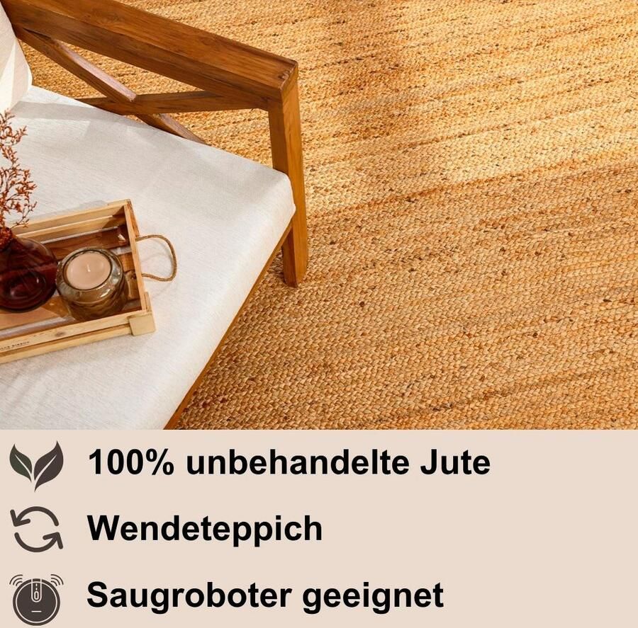 Myflair Möbel & Accessoires Set slaapkamerkleedjes Lola Omkeerbaar tapijt handgeweven natuurvezel Boho-stijl loper-set - Foto 4