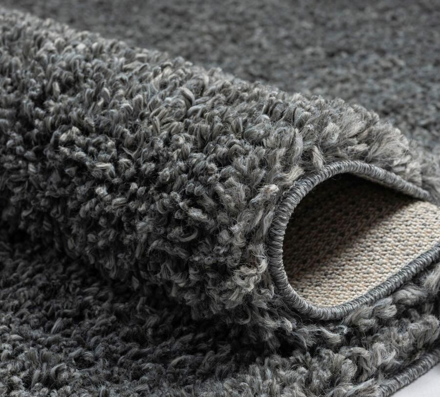 Myflair Möbel & Accessoires Set slaapkamerkleedjes met hoge pool My Shaggy uni-kleuren licht glanzend extra fluffy loper-set - Foto 4