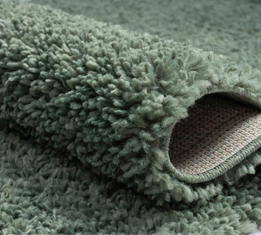 Myflair Möbel & Accessoires Set slaapkamerkleedjes met hoge pool My Shaggy uni-kleuren licht glanzend extra fluffy loper-set - Foto 4