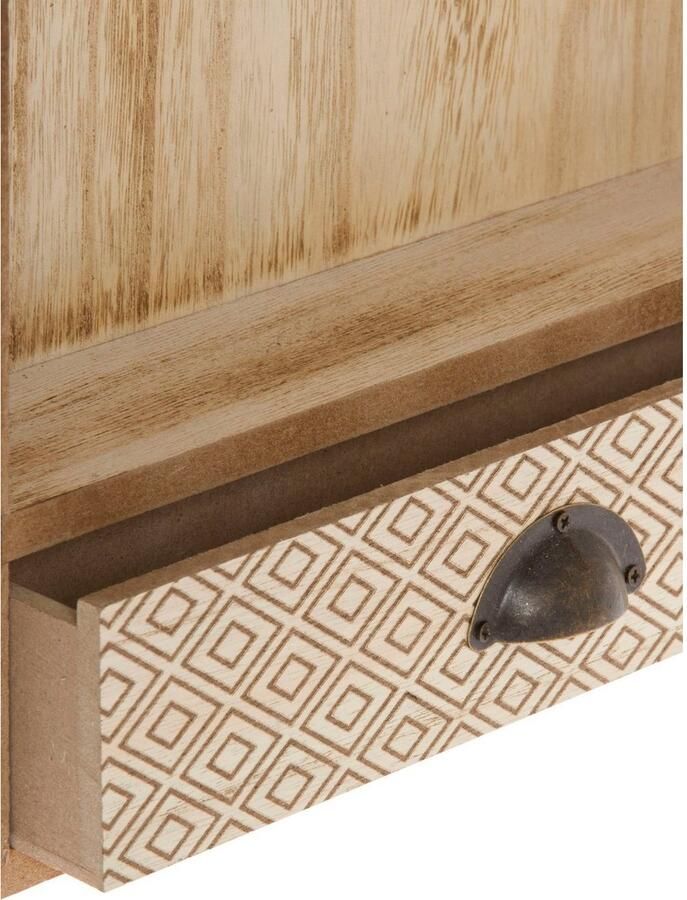 Myflair Möbel & Accessoires Sleutelkastje Sylke Sleutelbord huisvorm met 3 haken & lade - Foto 3