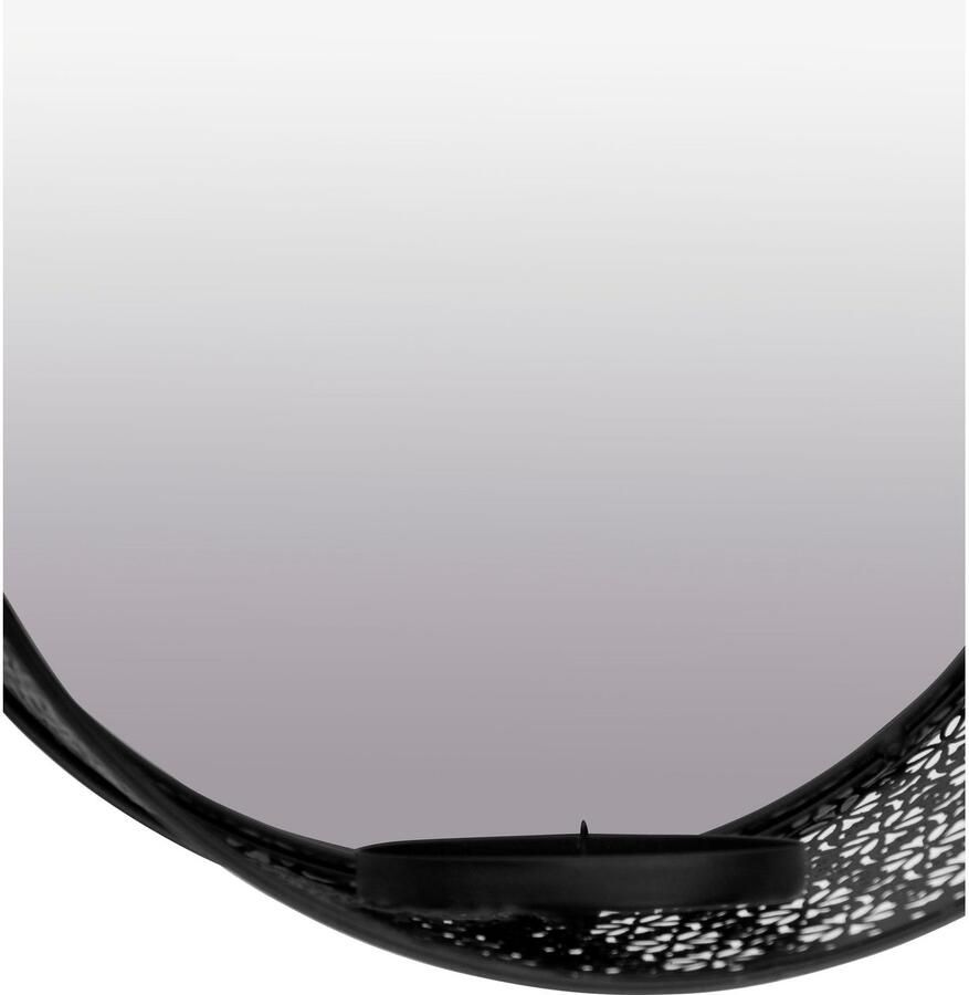 Myflair Möbel & Accessoires Spiegelwandkandelaar Andschana zwart (1 stuk)