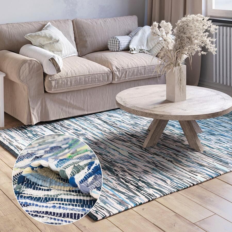 Myflair Möbel & Accessoires Vloerkleed Ameer Handgeweven tapijt 90% katoen handgeweven Scandi