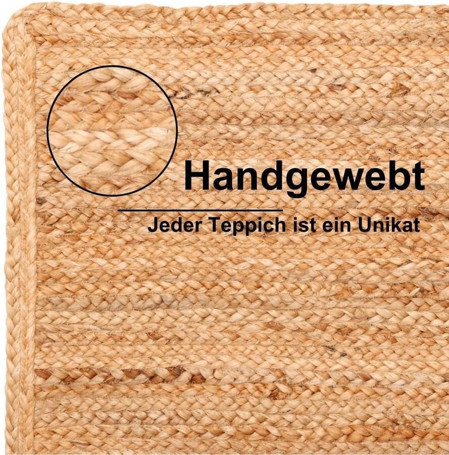 Myflair Möbel & Accessoires Vloerkleed Lola Jute tapijt omkeerbaar tapijt handgeweven 100% natuurlijke vezel Boho-stijl - Foto 6